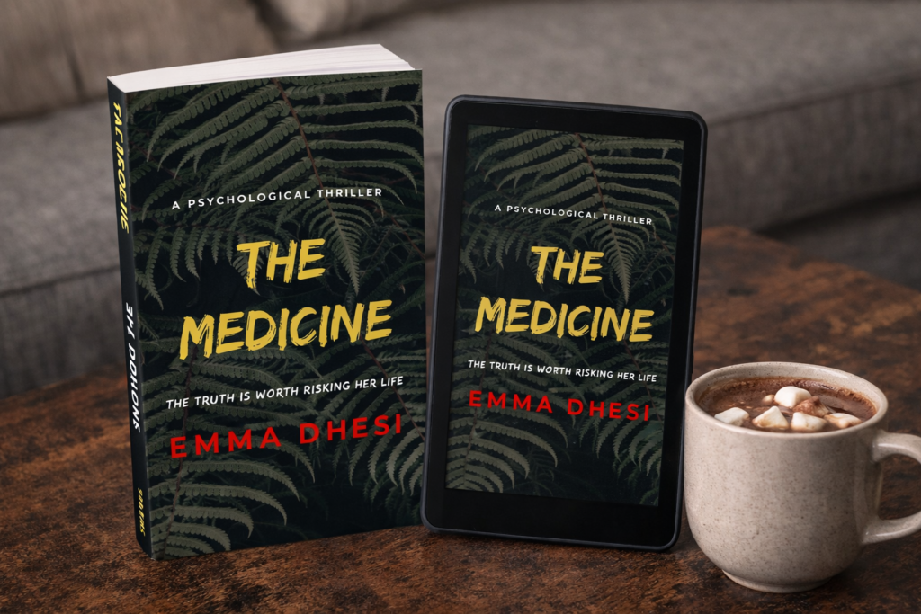 The Medicine by Emma Dhesi temporary paperback and ebook cover