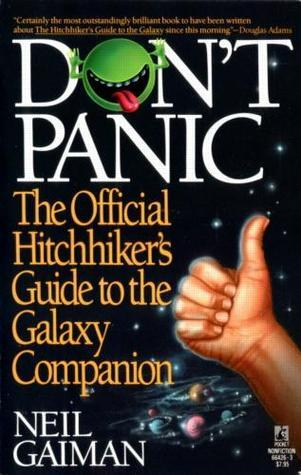 don't panic by neil gaiman early book cover